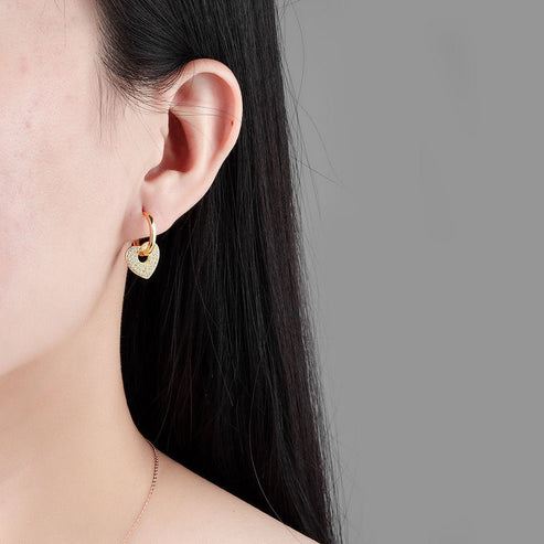 Diamond Heart Earrings (Copy)