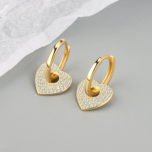 Diamond Heart Earrings (Copy)